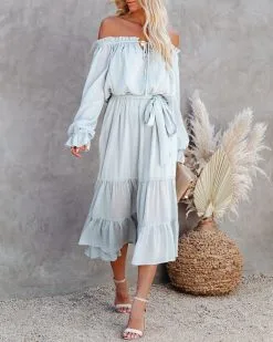 Peacekeeper Off The Shoulder Midi Dress - Soft Sage - FINAL SALE 15 Peacekeeper Off The Shoulder Midi Dress - Soft Sage - FINAL SALE -clothes Sales peacekeeperofftheshouldermididresssoftsage47