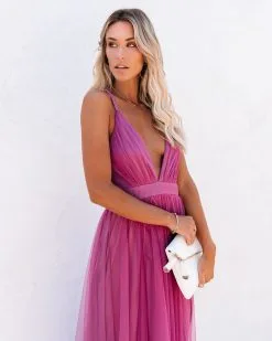 Petal Dust Maxi Dress - Magenta - FINAL SALE -clothes Sales petaldustmaxidressmagenta12