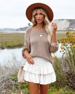 MIOU-001 Queensland Smocked Ruffle Mini Skort - SALE -clothes Sales queenslandsmockedruffleminiskort33