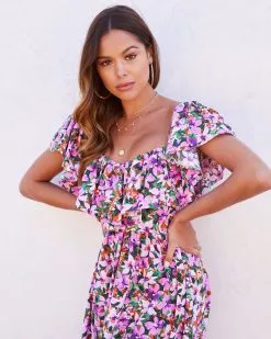 Quintessa Floral Off The Shoulder Maxi Dress -clothes Sales quintessafloralofftheshouldermaxidress48