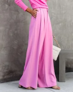 SALT-001 Madrigal Pocketed Wide Leg Pants - Pink -clothes Sales reginaknitlongsleevetoppinkandmadrigalpocketedwidelegpantspink 55