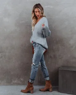 Repeat After Me Knit Sweater - Heather Grey - FINAL SALE -clothes Sales repeataftermeknitsweaterheathergrey12