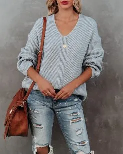 Repeat After Me Knit Sweater - Heather Grey - FINAL SALE -clothes Sales repeataftermeknitsweaterheathergrey27