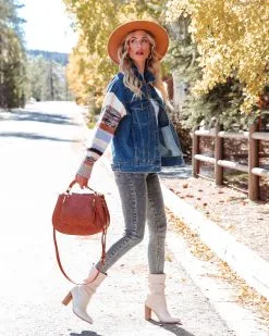 Rockie Pocketed Knit Sleeve Denim Jacket - FINAL SALE -clothes Sales rockiepocketedknitsleevedenimjacket84