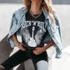LULU-001 Rock N Roll Guitar Cotton Tee - FINAL SALE