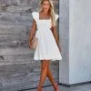 Sabaneta Cotton Pocketed Babydoll Dress - White - FINAL SALE