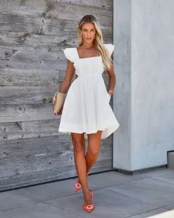 Sabaneta Cotton Pocketed Babydoll Dress - White - FINAL SALE 16 Sabaneta Cotton Pocketed Babydoll Dress - White - FINAL SALE -clothes Sales sabanetacottonpocketedbabydolldresswhite55