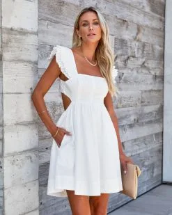 Sabaneta Cotton Pocketed Babydoll Dress - White - FINAL SALE 17 Sabaneta Cotton Pocketed Babydoll Dress - White - FINAL SALE -clothes Sales sabanetacottonpocketedbabydolldresswhite88