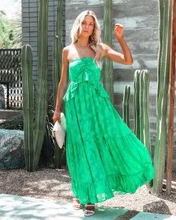 San Felipe Halter Maxi Dress - Kelly Green - FINAL SALE -clothes Sales sanfelipehaltermaxidresskellygreen3