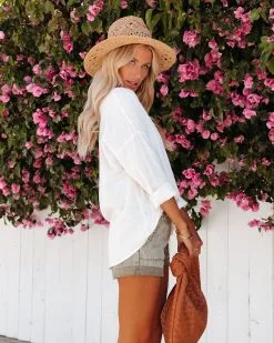 Santa Monica Linen Blend Button Down Top - LAST CHANCE 15 Santa Monica Linen Blend Button Down Top - LAST CHANCE -clothes Sales santamonicalinenblendbuttondowntop85