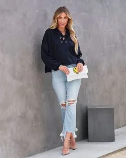 PROJ-001 Savannah Lace Up Hooded Pullover Sweater - Black - FINAL SALE 11 PROJ-001 Savannah Lace Up Hooded Pullover Sweater - Black - FINAL SALE -clothes Sales savannahlaceuphoodedpulloversweaterblack6