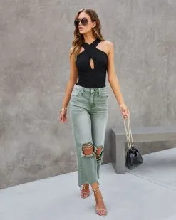 BLUE-001 Selena Ruched Keyhole Bodysuit - Black -clothes Sales selenaruchedkeyholdbodysuitblack31