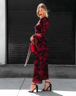 Serendipity Floral Chiffon Maxi Dress - FINAL SALE -clothes Sales serendipityfloralchiffonmaxidress33