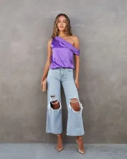 Simple Elegance Satin Off The Shoulder Top - Purple 12 Simple Elegance Satin Off The Shoulder Top - Purple -clothes Sales simpleelegancesatinofftheshouldertoppurple1