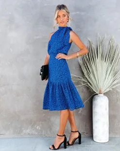 Sunday Blues Tie Ruffle Midi Dress - LAST CHANCE 20 Sunday Blues Tie Ruffle Midi Dress - LAST CHANCE -clothes Sales sundaybluestierufflemididress33