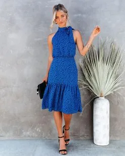 Sunday Blues Tie Ruffle Midi Dress - LAST CHANCE 13 Sunday Blues Tie Ruffle Midi Dress - LAST CHANCE -clothes Sales sundaybluestierufflemididress8