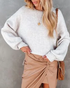 Sunday Morning Feeling Knit Sweater - Beige -clothes Sales sundaymorningfeelingknitsweaterbeige97
