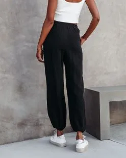 AAKA-001 Sunny Day Chill Cotton Pocketed Jogger Pants - Black -clothes Sales sunnydaychillcottonpocketedjoggerpantsblack 62