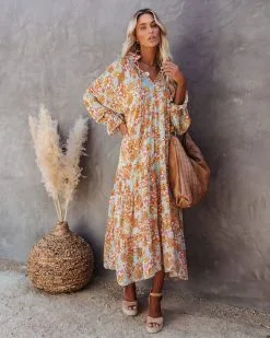 Sutherland Floral Boho Maxi Dress - FINAL SALE -clothes Sales sutherlandfloralbohomaxidress01