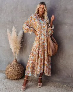 Sutherland Floral Boho Maxi Dress - FINAL SALE -clothes Sales sutherlandfloralbohomaxidress02