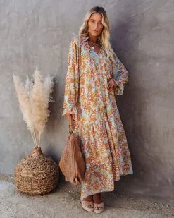 Sutherland Floral Boho Maxi Dress - FINAL SALE -clothes Sales sutherlandfloralbohomaxidress03