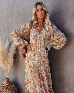 Sutherland Floral Boho Maxi Dress - FINAL SALE -clothes Sales sutherlandfloralbohomaxidress11