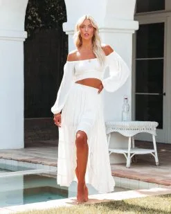 VINT-001 Svea Swiss Dot Shimmer High Low Midi Skirt - White Gold - LAST CHANCE 11 VINT-001 Svea Swiss Dot Shimmer High Low Midi Skirt - White Gold - LAST CHANCE -clothes Sales sveaswissdotshimmerofftheshouldertopandhighlowmidiskirtwhitegold14