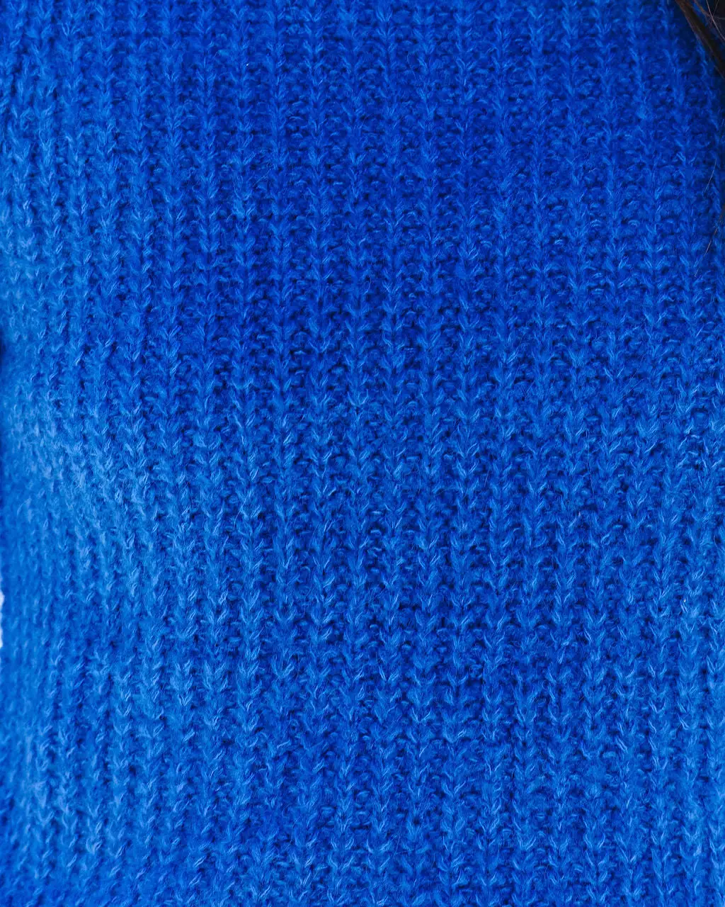 Sweet Devine Moment Knit Pullover Sweater - Blue 2 Sweet Devine Moment Knit Pullover Sweater - Blue - Image 2
