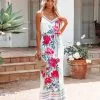 SALT-001 Take Me To Paradise Printed Maxi Dress - Ivory - FINAL SALE