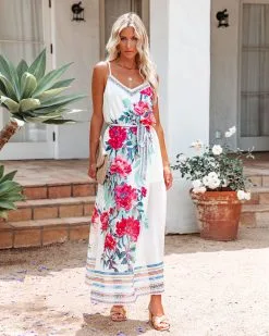 SALT-001 Take Me To Paradise Printed Maxi Dress - Ivory - FINAL SALE -clothes Sales takemetoparadiseprintedmaxidressivory2