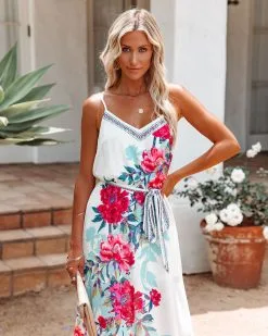 SALT-001 Take Me To Paradise Printed Maxi Dress - Ivory - FINAL SALE -clothes Sales takemetoparadiseprintedmaxidressivory25