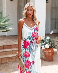 SALT-001 Take Me To Paradise Printed Maxi Dress - Ivory - FINAL SALE -clothes Sales takemetoparadiseprintedmaxidressivory26