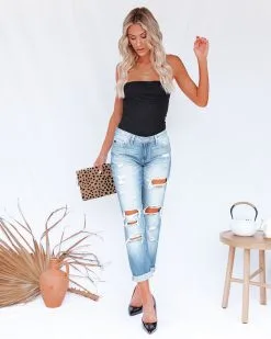 BLUE-001 Talent Strapless Knit Bodysuit - Black - LAST CHANCE -clothes Sales talenstraplessknitbodysuitblack29