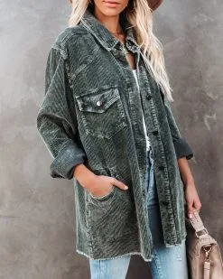 Tempted Cotton Pocketed Corduroy Shacket - Olive - FINAL SALE 18 Tempted Cotton Pocketed Corduroy Shacket - Olive - FINAL SALE -clothes Sales temptedcottonpocketedcorduroyshacketolive9