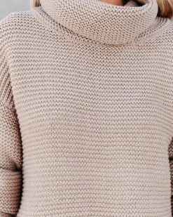 Terrance Cowl Neck Knit Sweater - Light Mocha - FINAL SALE -clothes Sales terrancecowlneckknitsweaterlightmocha103