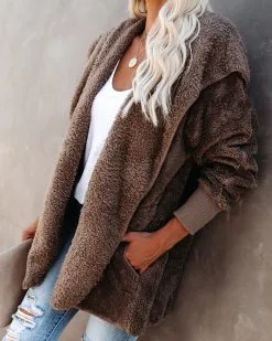 The Coziest Yet Pocketed Cardigan - Mocha - FINAL SALE -clothes Sales thecoziestyetpocketedcardiganmocha12