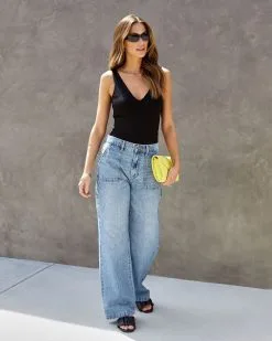 BLUE-001 Tinsley Plunge Neck Bodysuit - Black 13 BLUE-001 Tinsley Plunge Neck Bodysuit - Black -clothes Sales tinsleyplungeneckbodysuitblack21