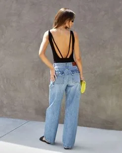 BLUE-001 Tinsley Plunge Neck Bodysuit - Black 12 BLUE-001 Tinsley Plunge Neck Bodysuit - Black -clothes Sales tinsleyplungeneckbodysuitblack37