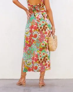 DRES-001 Tokyo Floral Slit Midi Skirt -clothes Sales tokyofloralbacktiecropandmidiskirt67