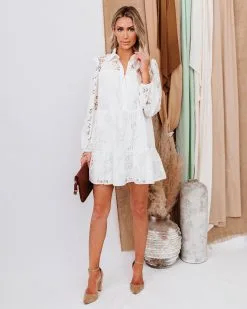 Touched By Sunshine Collared Lace Dress - FINAL SALE