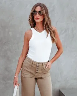 True To You Cotton Ribbed Tank - White -clothes Sales truetoyoucottonribbedtankwhite 70