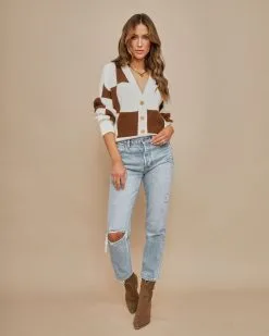 Try Your Best Check Cardigan - FINAL SALE