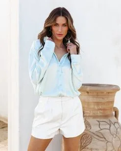 DANC-001 Pete Faux Leather Shorts - White - SALE -clothes Sales tylersatinbuttondowntopmintandpetefauxleathershortswhite 68