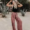 CHAT-001 Uma Smocked Tie Dye Pants - Mauve Grey - FINAL SALE