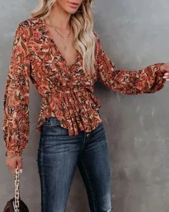 OLIV-001 Unseen Beauty Adjustable Paisley Top - FINAL SALE