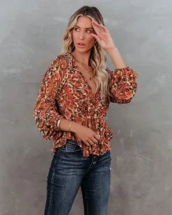 OLIV-001 Unseen Beauty Adjustable Paisley Top - FINAL SALE -clothes Sales unseenbeautyadjustablepaisleytop27