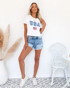 LULU-001 USA Cotton Blend Cropped Tee - FINAL SALE 17 LULU-001 USA Cotton Blend Cropped Tee - FINAL SALE -clothes Sales usacottonblendcroppedtee03