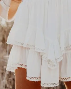 MIOU-001 Viana Ruffle Tiered Crochet Mini Skirt - SALE -clothes Sales vianaruffletieredcrochetminiskirt56