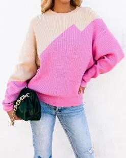 Vice Versa Colorblock Knit Sweater - Taupe Fuchsia - FINAL SALE 13 Vice Versa Colorblock Knit Sweater - Taupe Fuchsia - FINAL SALE -clothes Sales viceversacolorblockknitsweater2