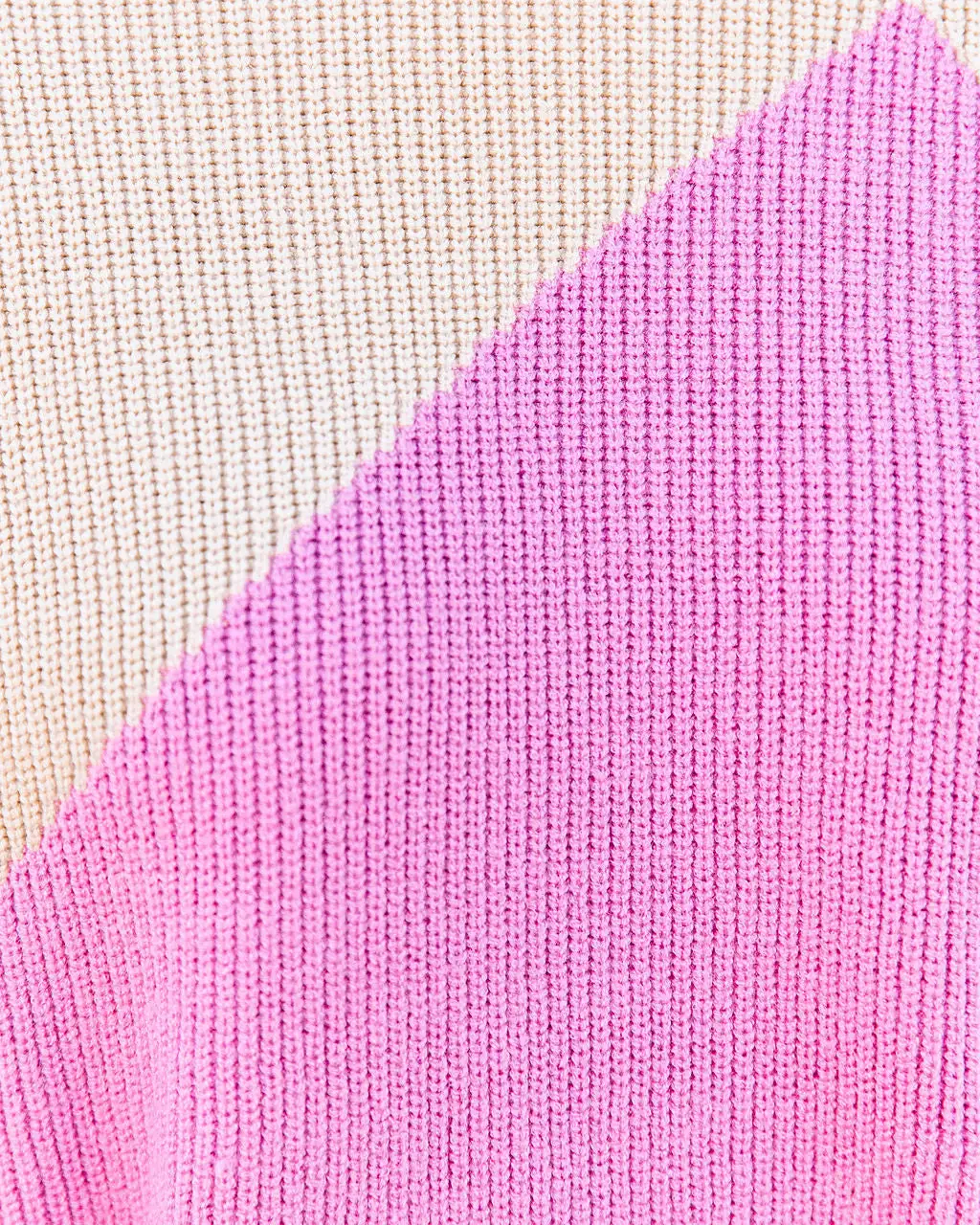 Vice Versa Colorblock Knit Sweater - Taupe Fuchsia - FINAL SALE 4 Vice Versa Colorblock Knit Sweater - Taupe Fuchsia - FINAL SALE - Image 4